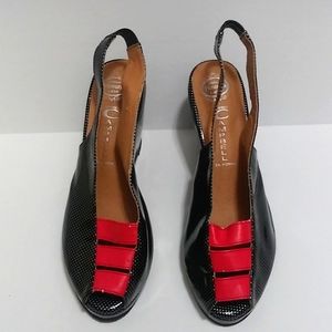 Jeffery Campbell black and silver heels